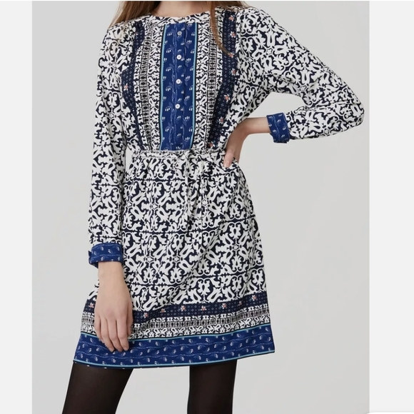 Ann Taylor Loft Floral Mosaic Shirt dress SP - Picture 1 of 12